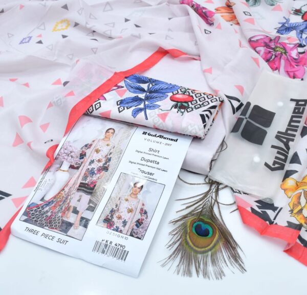 3PC Printed Lawn | Gul Ahmad Brand