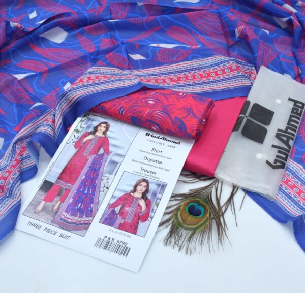 3PC Printed Lawn | Gul Ahmad Brand