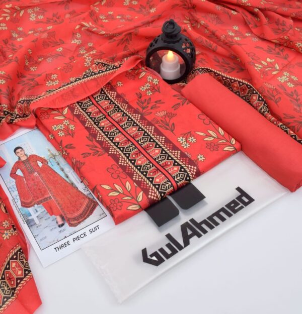 3PC Printed Lawn | Gul Ahmad Brand