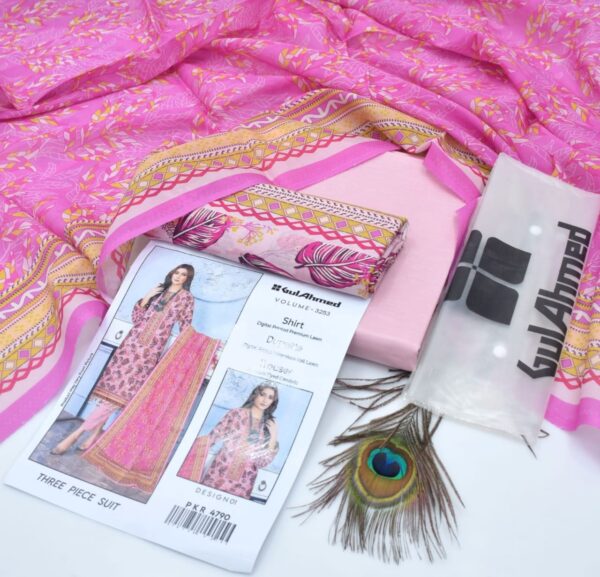 3PC Printed Lawn | Gul Ahmad Brand