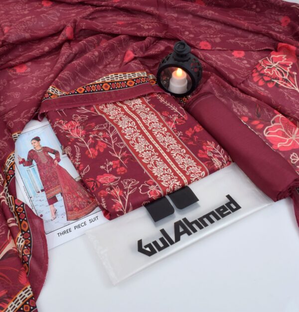 3PC Printed Lawn | Gul Ahmad Brand