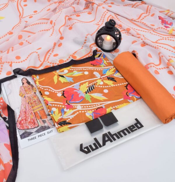 3PC Printed Lawn | Gul Ahmad Brand