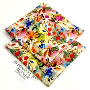 2PC Printed Allover Lawn | Bonanza Lawn