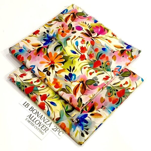 2PC Printed Allover Lawn | Bonanza Lawn