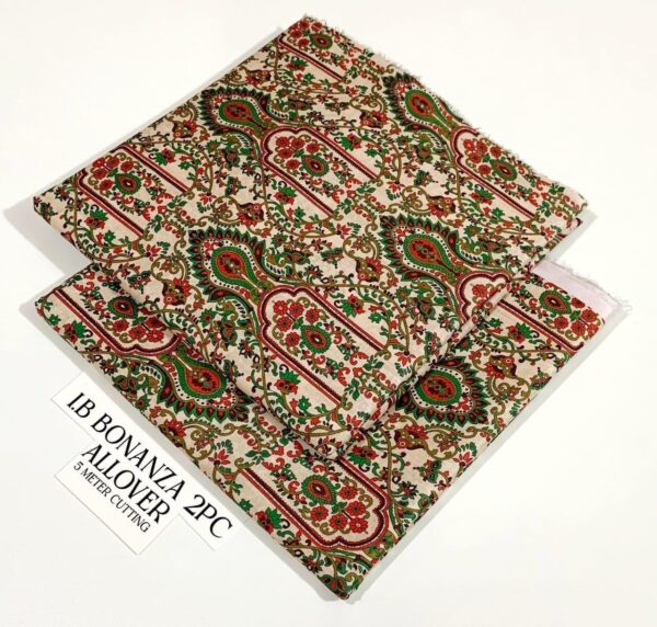 2PC Printed Allover Lawn | Bonanza Lawn