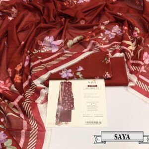 3PC Printed Lawn | Saya Brand