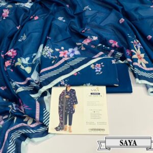 3PC Printed Lawn | Saya Brand