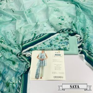 3PC Printed Lawn | Saya Brand
