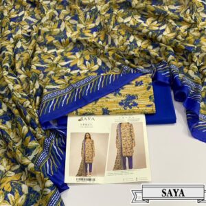 3PC Printed Lawn | Saya Brand