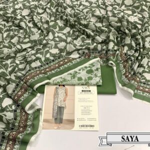 3PC Printed Lawn | Saya Brand