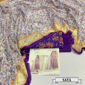 3PC Printed Lawn | Saya Brand