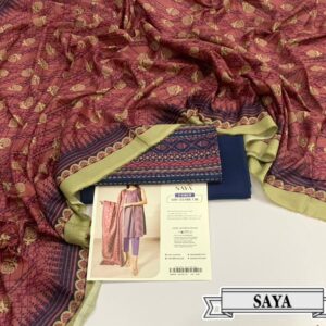 3PC Printed Lawn | Saya Brand