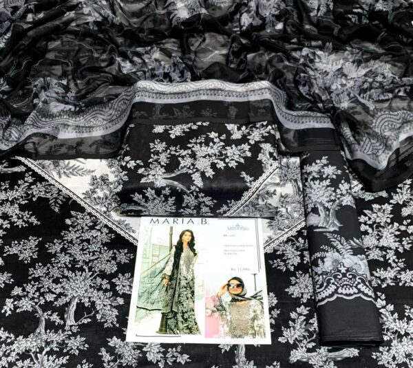 3PC Printed Lawn | Maria.B Lawn with Sahfoon Dupatta