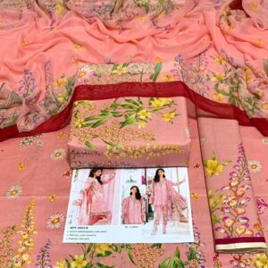 3PC Printed Lawn | Maria.B Lawn with Sahfoon Dupatta
