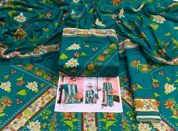 3PC Printed Lawn | Maria.B Lawn with Sahfoon Dupatta