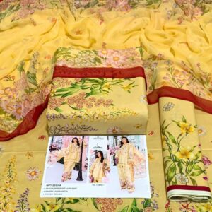 3PC Printed Lawn | Maria.B Lawn with Sahfoon Dupatta