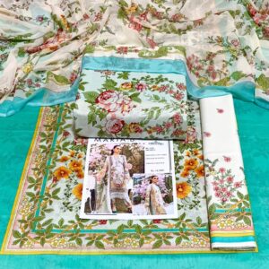 3PC Printed Lawn | Maria.B Lawn with Sahfoon Dupatta