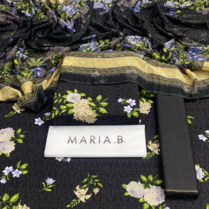 3PC Printed Lawn | Maria.B Lawn with Sahfoon Dupatta