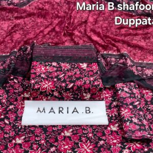 3PC Printed Lawn | Maria.B Lawn with Sahfoon Dupatta