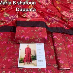 3PC Printed Lawn | Maria.B Lawn with Sahfoon Dupatta