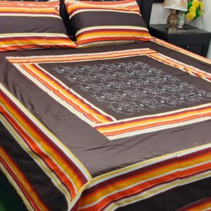 Embroidered Patch Work King Size BedSheet