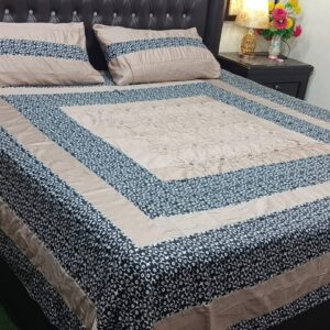 Embroidered Patch Work King Size BedSheet