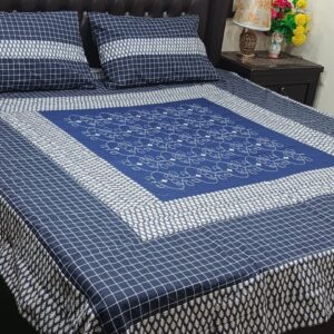 Embroidered Patch Work King Size BedSheet