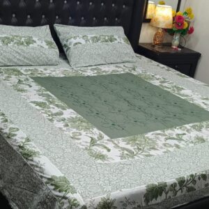 Embroidered Patch Work King Size BedSheet
