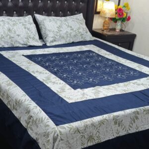 Embroidered Patch Work King Size BedSheet