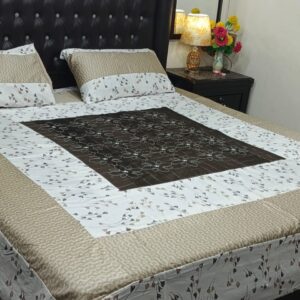 Embroidered Patch Work King Size BedSheet