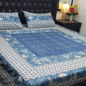 Embroidered Patch Work King Size BedSheet