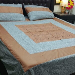 Embroidered Patch Work King Size BedSheet