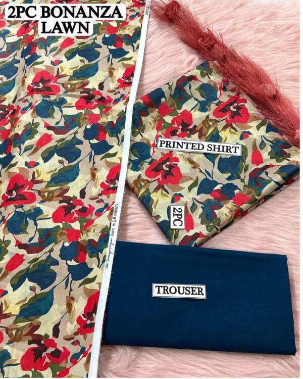 2PC Printed Lawn | Bonanza Lawn