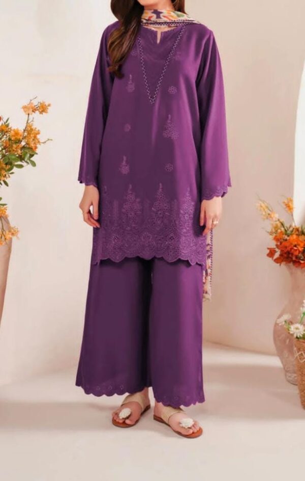 3PC Embroidered Lawn | ChickanKari | Sapphire Lawn - Image 2
