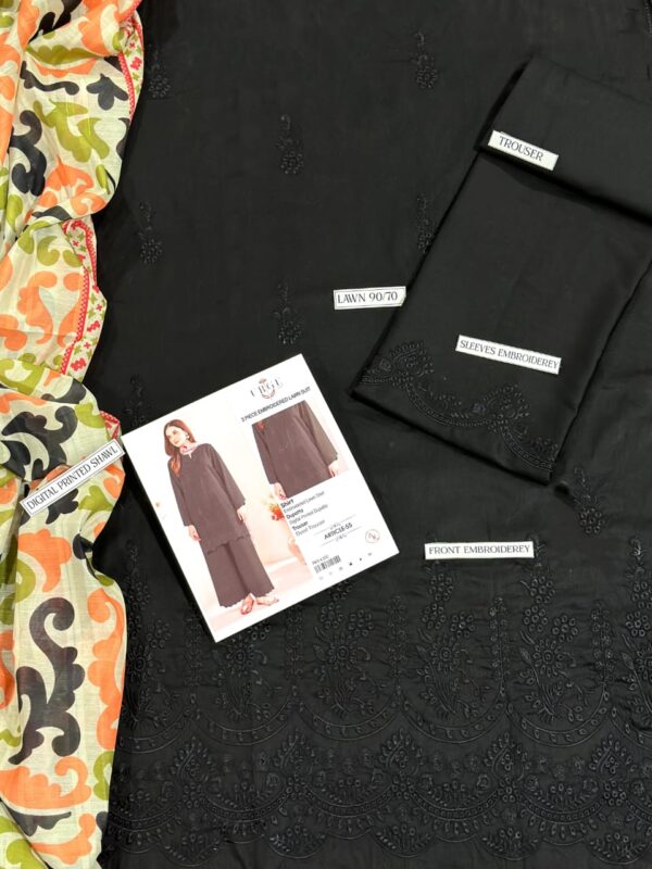 3PC Embroidered Lawn | ChickanKari | Sapphire Lawn - Image 3