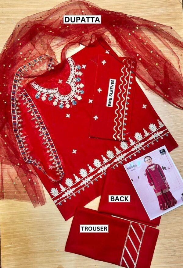 3PC Embroidered Lawn | Maria.B Lawn - Image 2