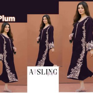 2PC Embroidered Lawn | A Sling Brand