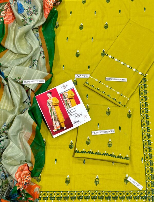 3PC Embroidered Lawn | Urge Brand