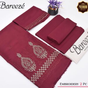 2PC Embroidered Lawn | Bareeze Brand