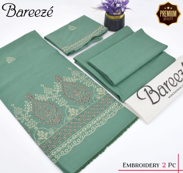 2PC Embroidered Lawn | Bareeze Brand