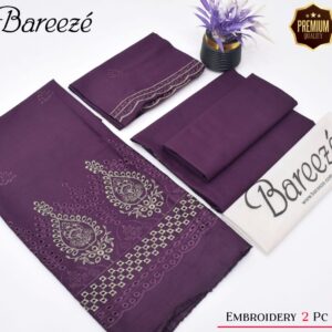 2PC Embroidered Lawn | Bareeze Brand