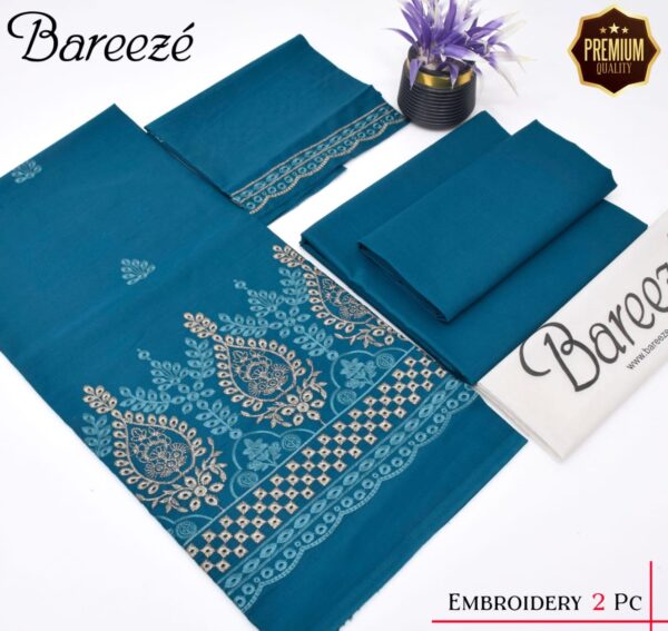 2PC Embroidered Lawn | Bareeze Brand