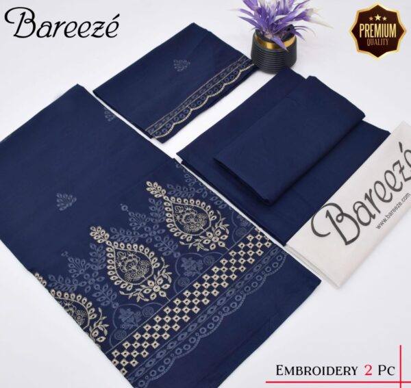 2PC Embroidered Lawn | Bareeze Brand