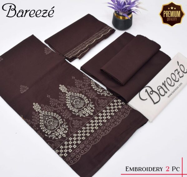 2PC Embroidered Lawn | Bareeze Brand