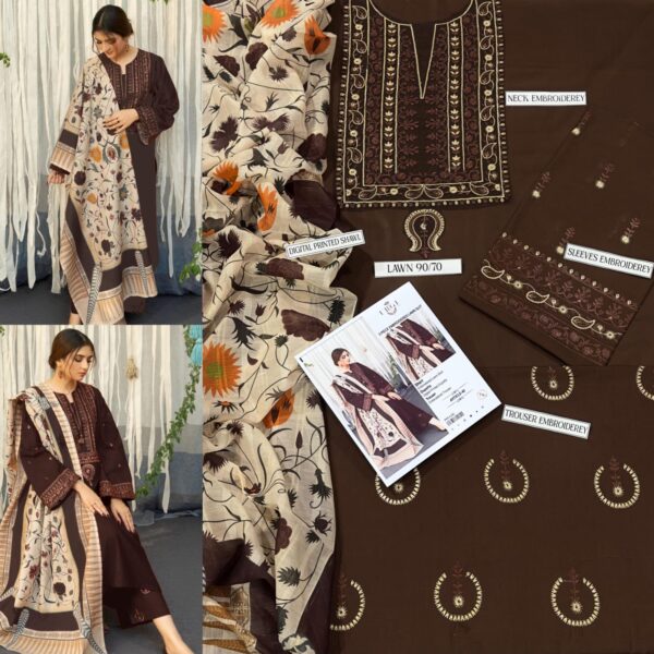 3PC Embroidered Lawn | Urge Brand
