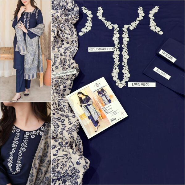 3PC Embroidered Lawn | Urge Brand