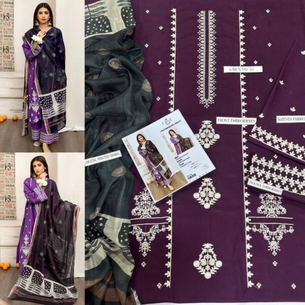 3PC Embroidered Lawn | Urge Brand