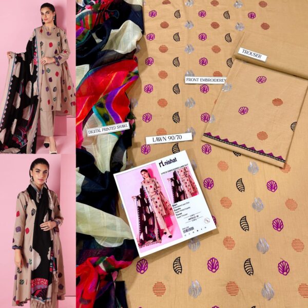 3PC Embroidered Lawn | Urge Brand