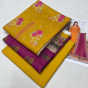 3PC Embroidered Lawn