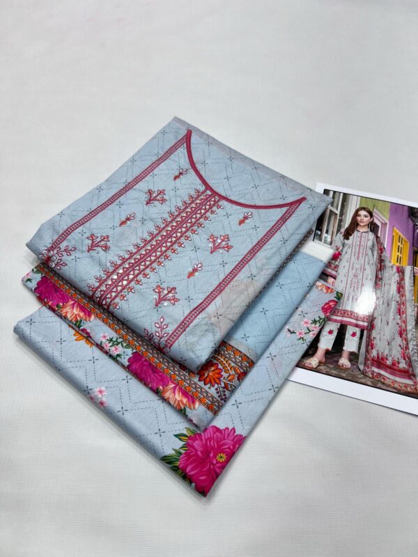 3PC Embroidered Lawn